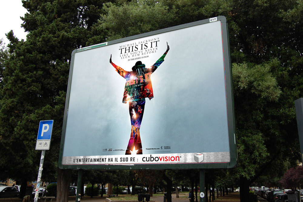 Campagna pubblicitaria CuboVision "This Is It" di Michael Jackson