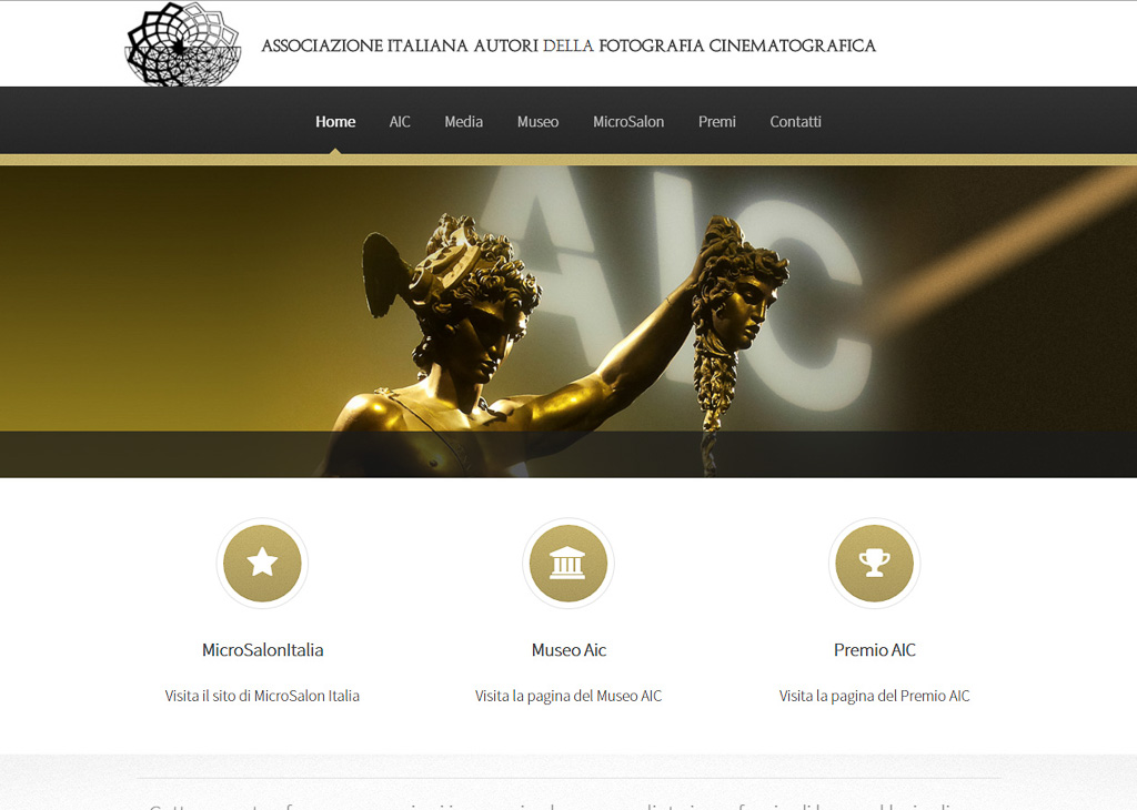 Sito Internet  aicine.it AIC Associazione Italiana Autori della Fotografia Cinematografica